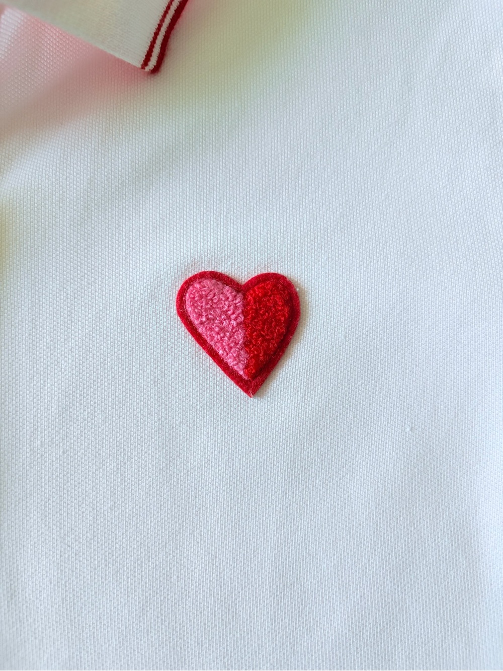 Tory Sport Pink Polo with Red Heart Accent Sz XS - Picture 5 of 9